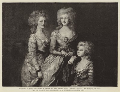 Portraits des trois filles de George III, la princesse royale, la princesse Augusta et la princesse Elizabeth - Thomas Gainsborough